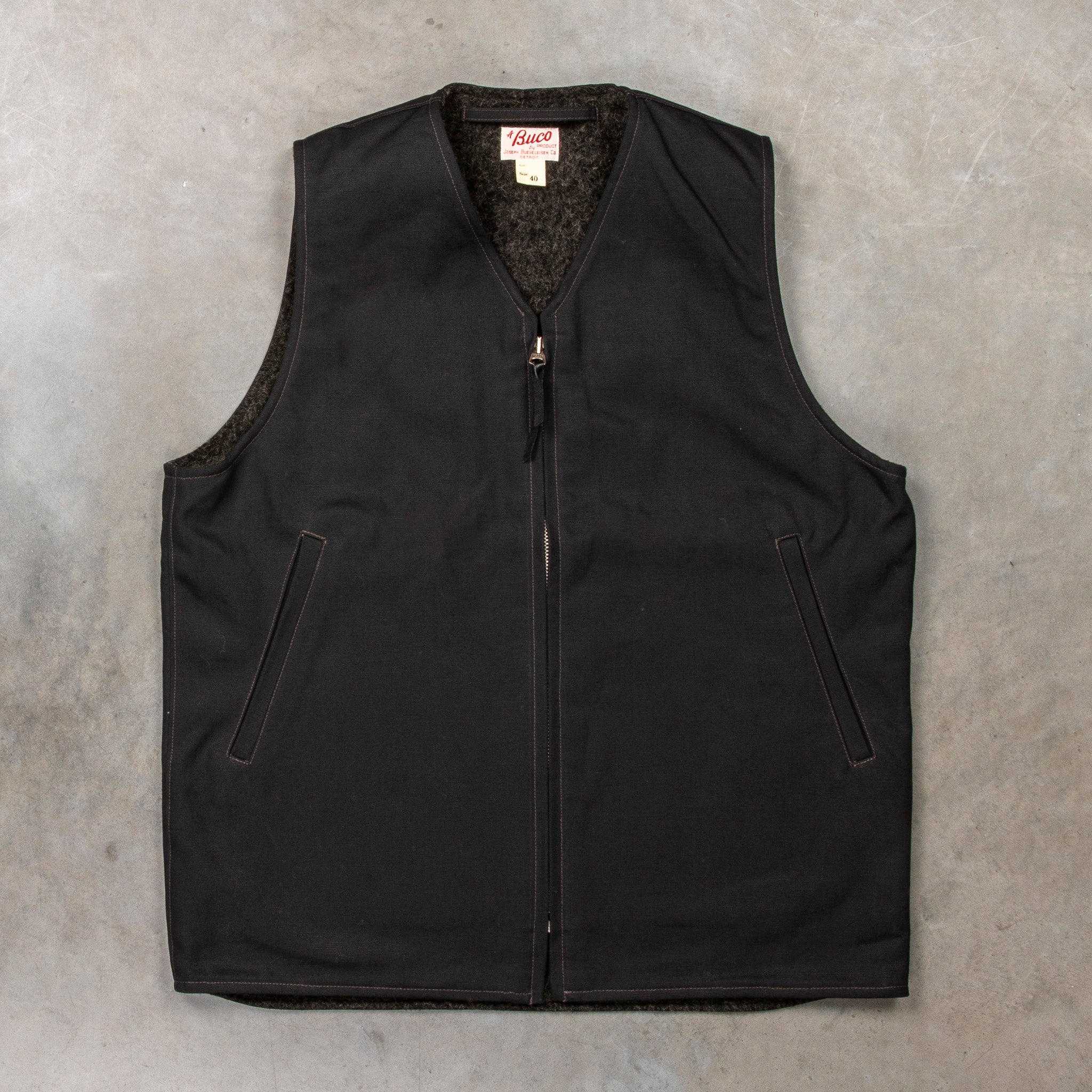 The Real McCoy's Buco Cotton Canvas Riding Vest Black – Frans