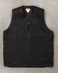 The Real McCoy's Buco Cotton Canvas Riding Vest Black