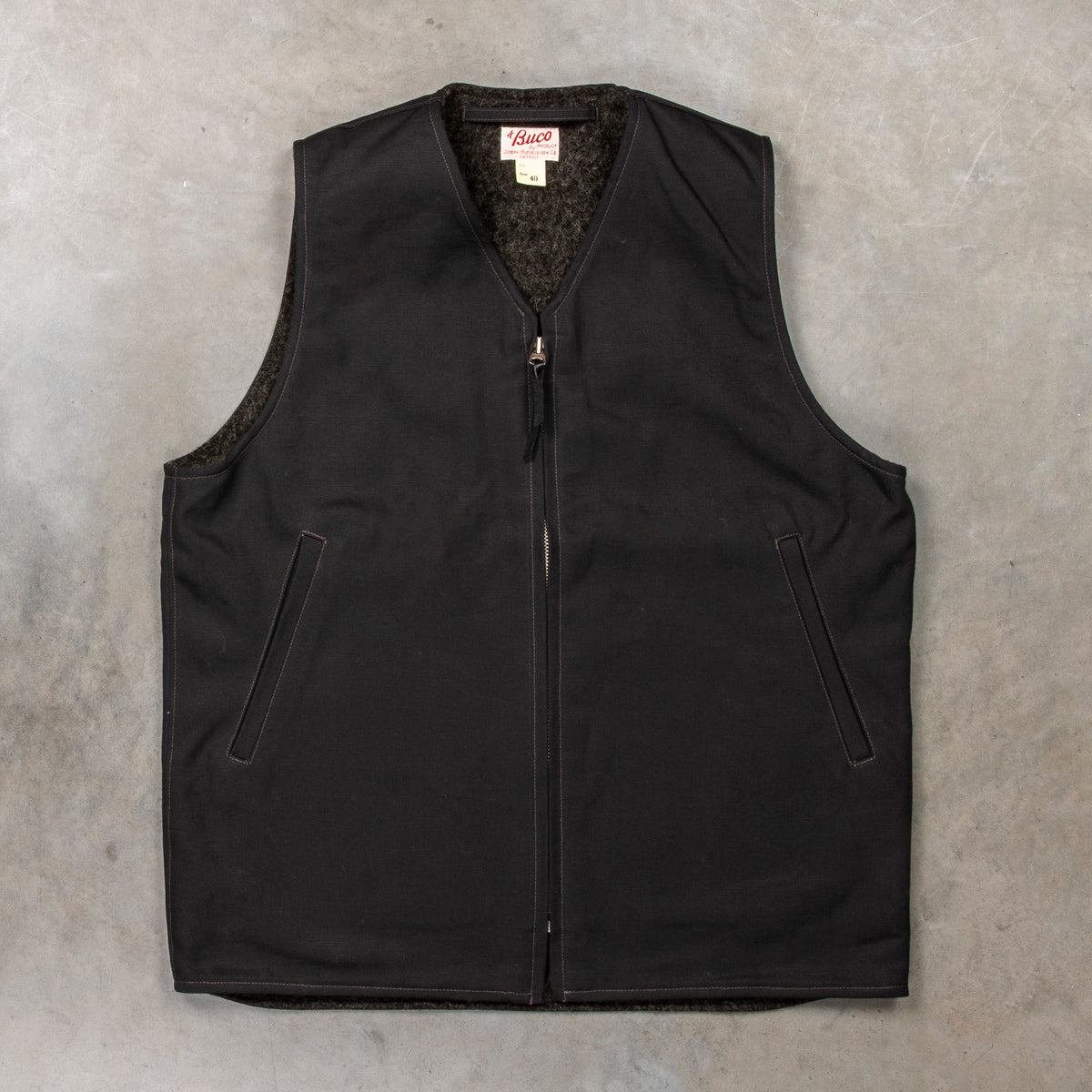 The Real McCoy's Buco Cotton Canvas Riding Vest Black – Frans