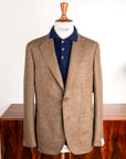 Caruso Butterfly Jacket Italian Tweed Beige Scuro