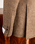 Caruso Butterfly Jacket Italian Tweed Beige Scuro