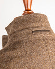 Caruso Butterfly Jacket Italian Tweed Beige Scuro