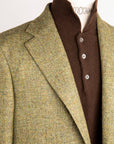Caruso Butterfly Jacket Italian Tweed Oliva