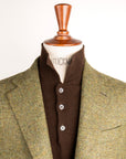 Caruso Butterfly Jacket Italian Tweed Oliva
