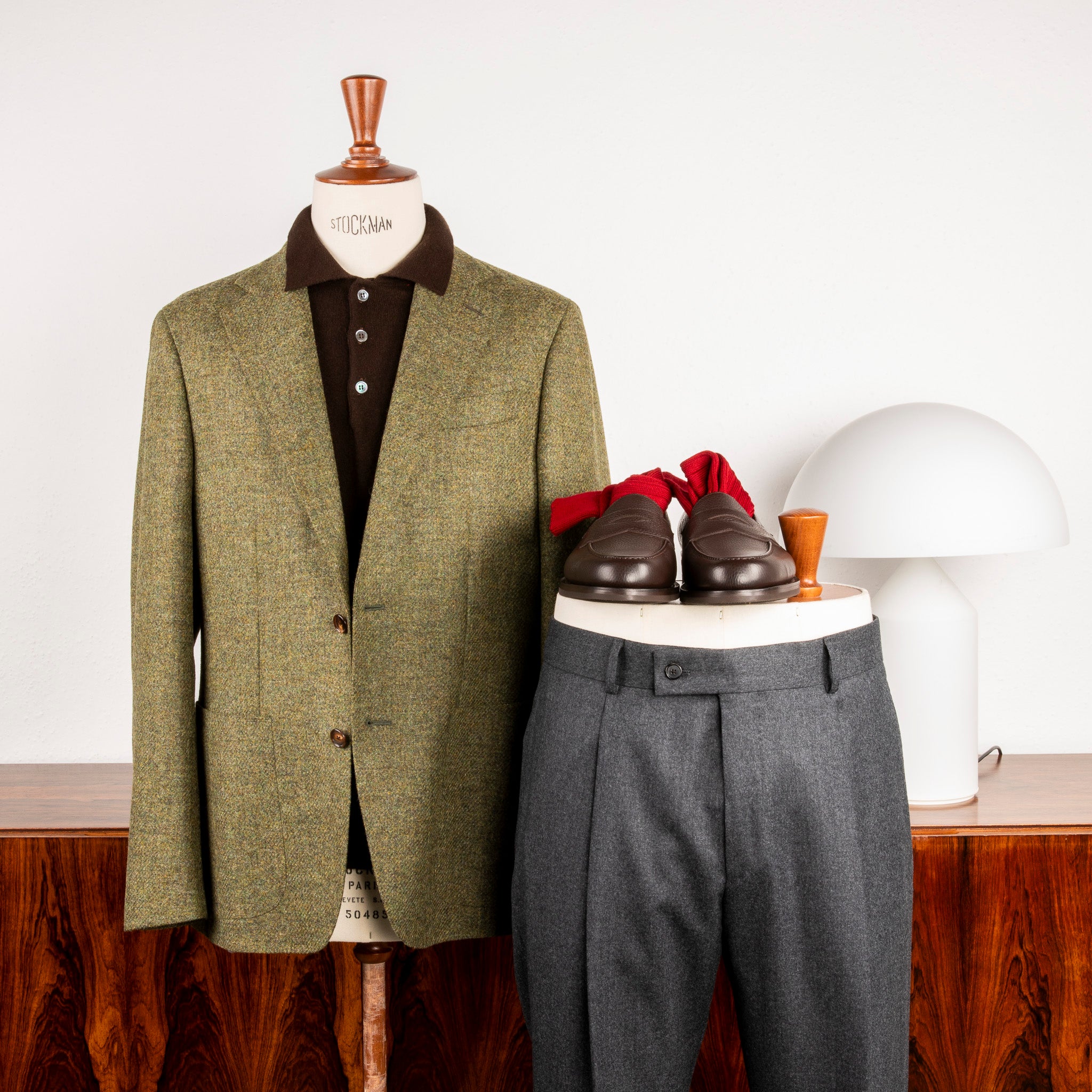 Caruso Butterfly Jacket Italian Tweed Oliva – Frans Boone Store