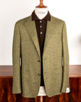 Caruso Butterfly Jacket Italian Tweed Oliva