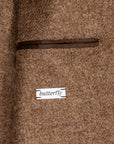 Caruso Butterfly Jacket Italian Tweed Beige Scuro
