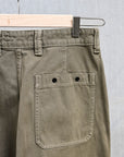 Stone Island Loose Fit Canvas Trousers Military Green