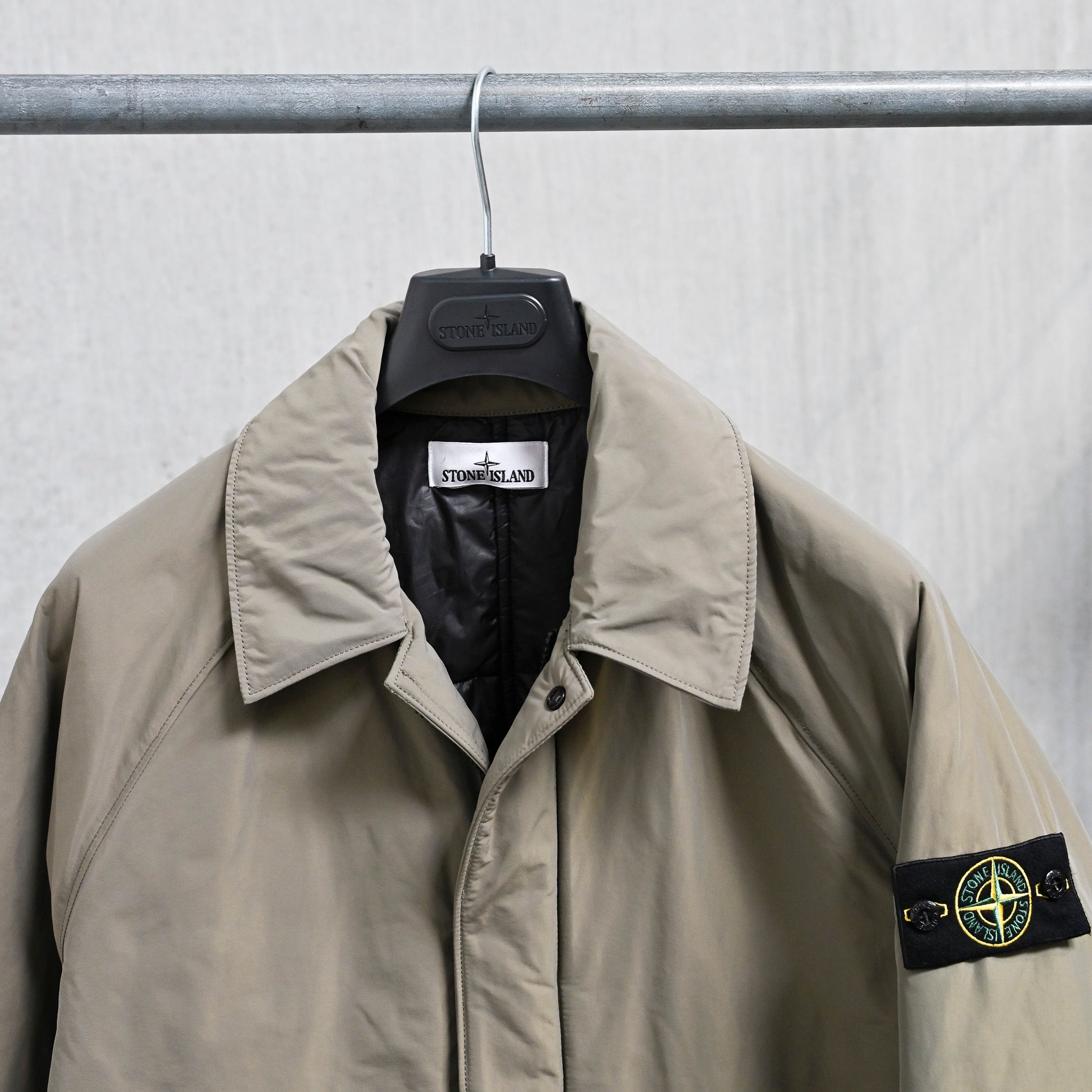 Stone Island Micro Reps Down Car Coat Military Green – Frans Boone