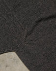 Olde H & Daughter Linen Silk Plain Stitch V-Neck Charcoal