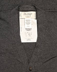 Olde H & Daughter Linen Silk Plain Stitch Cardigan Charcoal