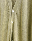 Olde H & Daughter Linen Silk Plain Stitch Cardigan Meadow