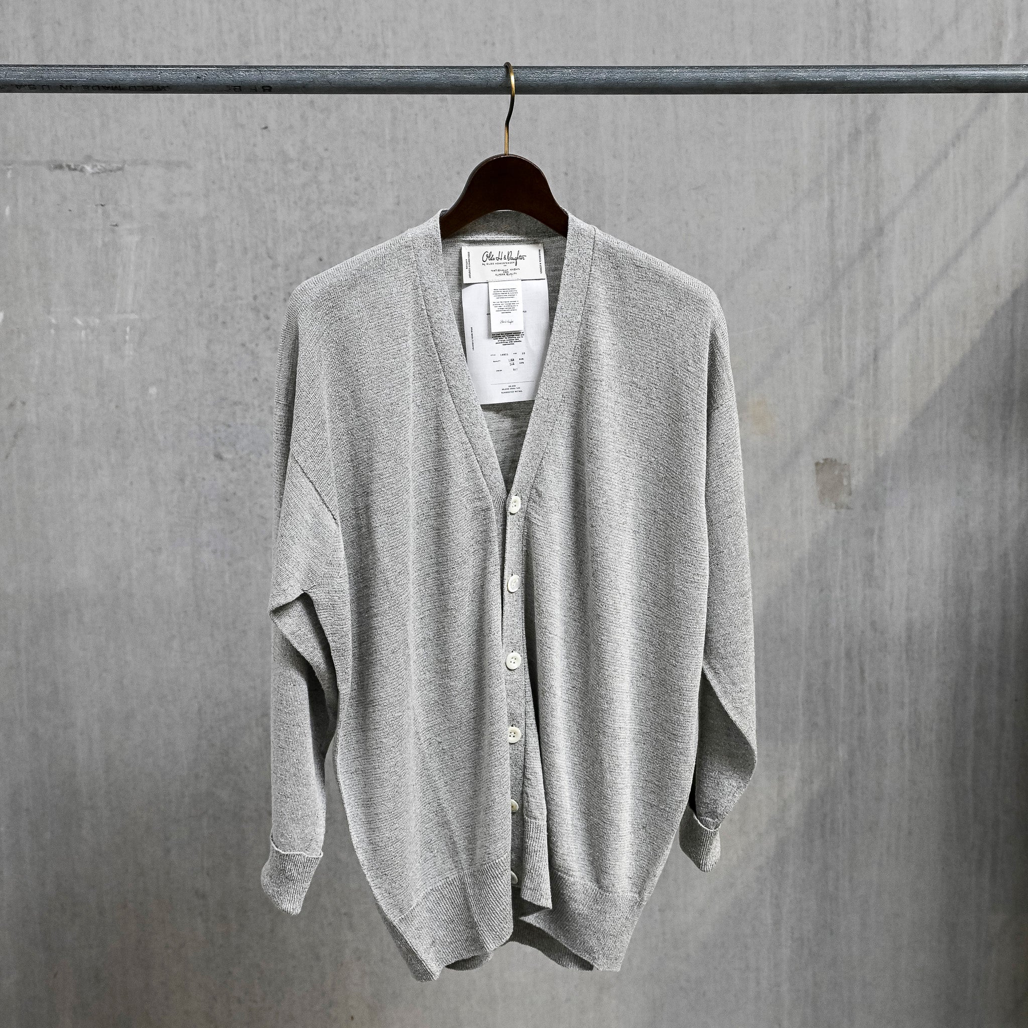 Olde H & Daughter Linen Silk Plain Stitch Cardigan Salt – Frans 