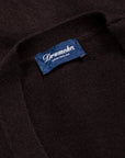 Drumohr Cashmere Cardigan con Bottoni Marrone