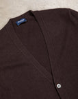 Drumohr Cashmere Cardigan con Bottoni Marrone