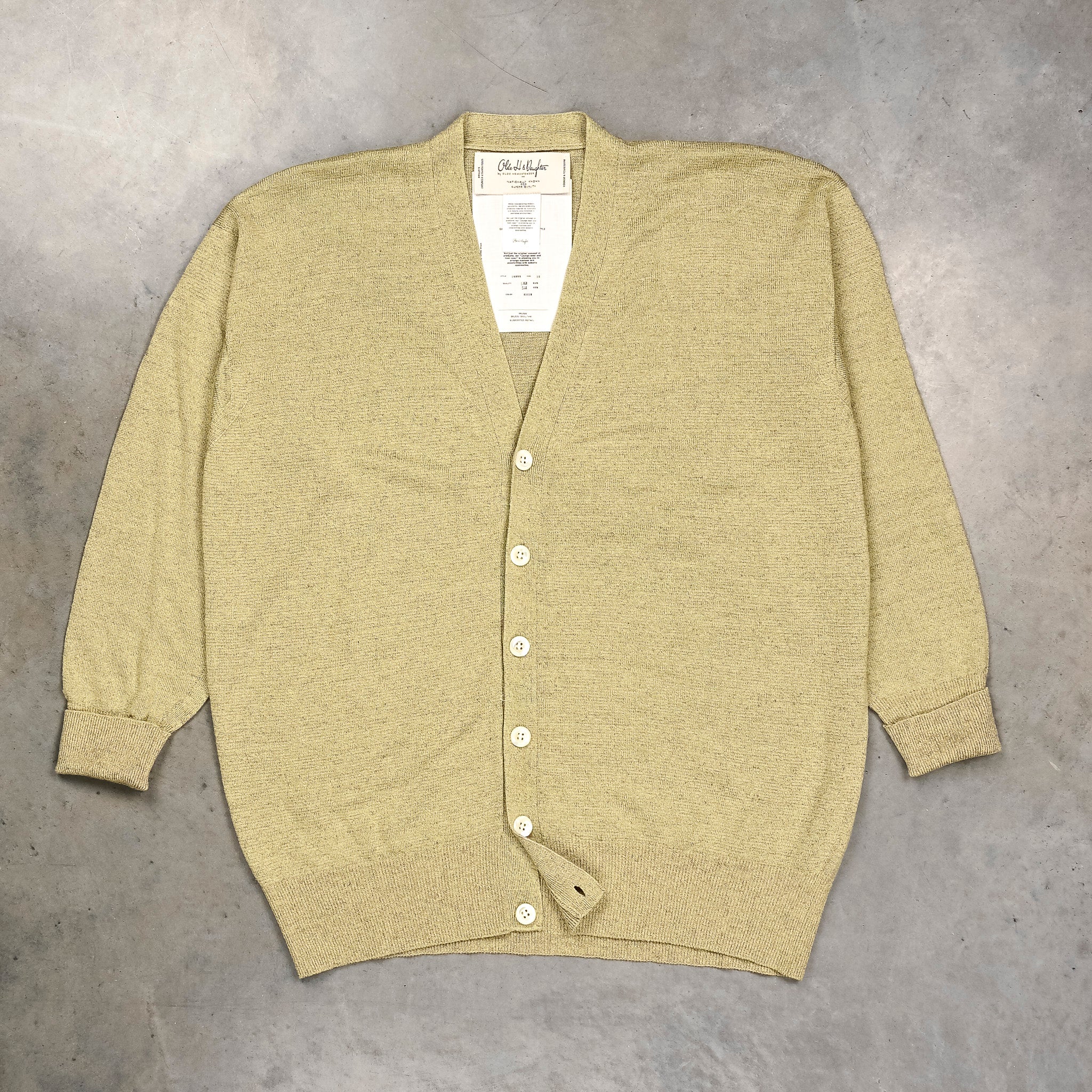 Olde H & Daughter Linen Silk Plain Stitch Cardigan Meadow – Frans