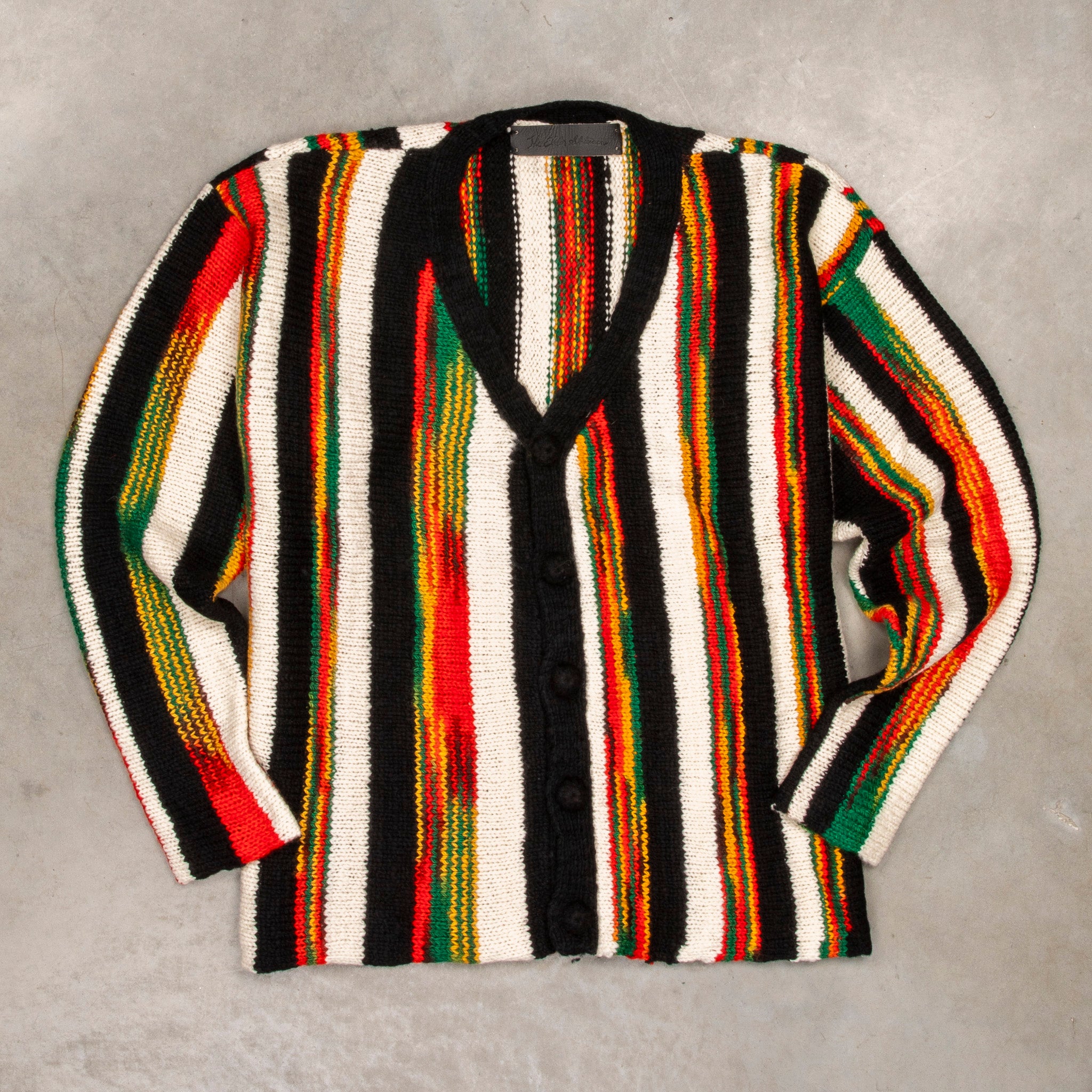 The Elder Statesman 100% Cashmere Rolo Cardigan Rasta – Frans