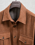 Caruso Overshirt Nuage 180's Wool Beige Scuro