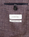 Caruso Butterfly Jacket Wool Silk Linen Brown
