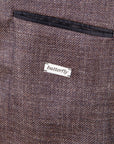 Caruso Butterfly Jacket Wool Silk Linen Brown