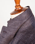 Caruso Butterfly Jacket Wool Silk Linen Brown