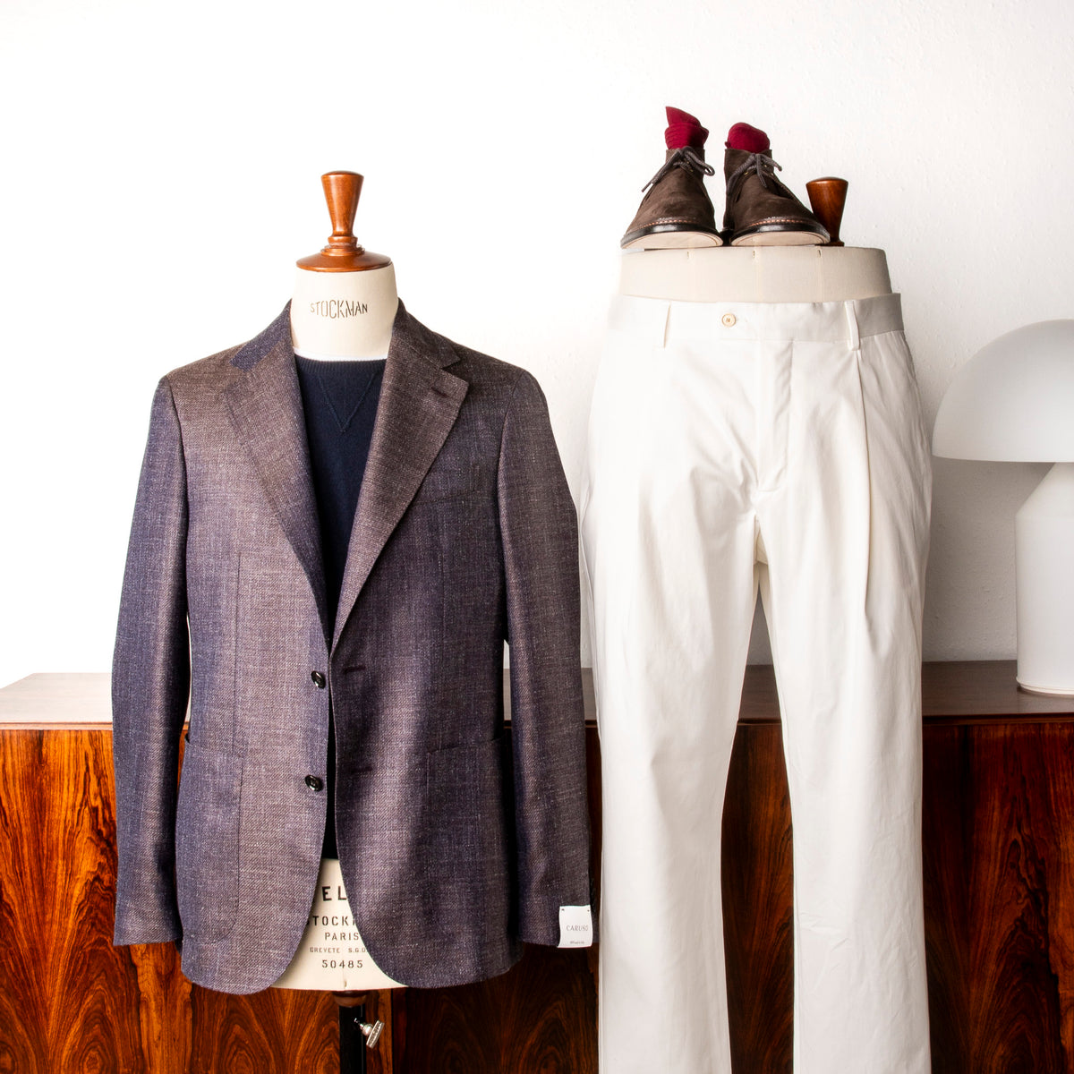 Caruso Butterfly Jacket Wool Silk Linen Brown – Frans Boone Store