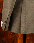 Caruso Fedora Jacket Italian Herringbone Tweed Oliva