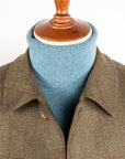 Caruso Fedora Jacket Italian Herringbone Tweed Oliva