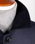 Caruso Fedora Jacket Wool Cashmere Twill Blu Notte