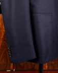 Caruso Fedora Jacket Wool Cashmere Twill Blu Notte