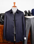 Caruso Fedora Jacket Wool Cashmere Twill Blu Notte