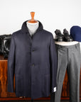 Caruso Fedora Jacket Wool Cashmere Twill Blu Notte