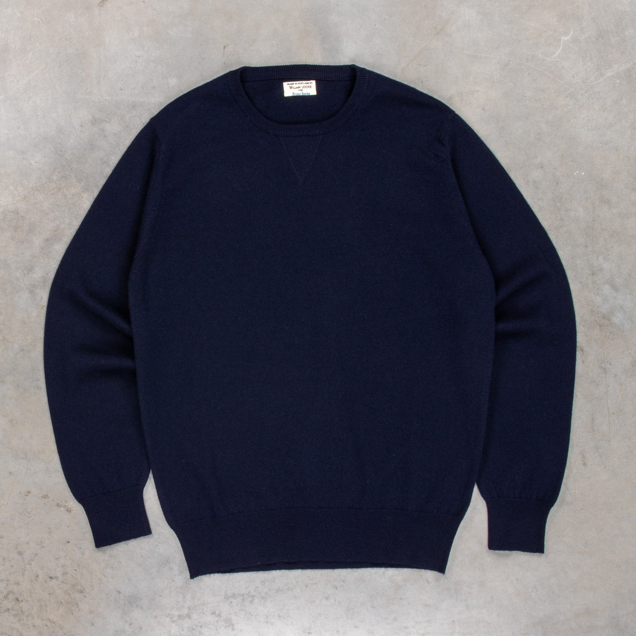 William Lockie x Frans Boone Odyssey Cash/Cotton Sweater Nero Navy