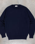 William Lockie x Frans Boone Odyssey Cash/Cotton Sweater Nero Navy