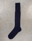 Frans Boone Socks Lungo Cashmere-Silk Blu Notte