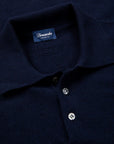 Drumohr Wool Cashmere Polo Blu Notte
