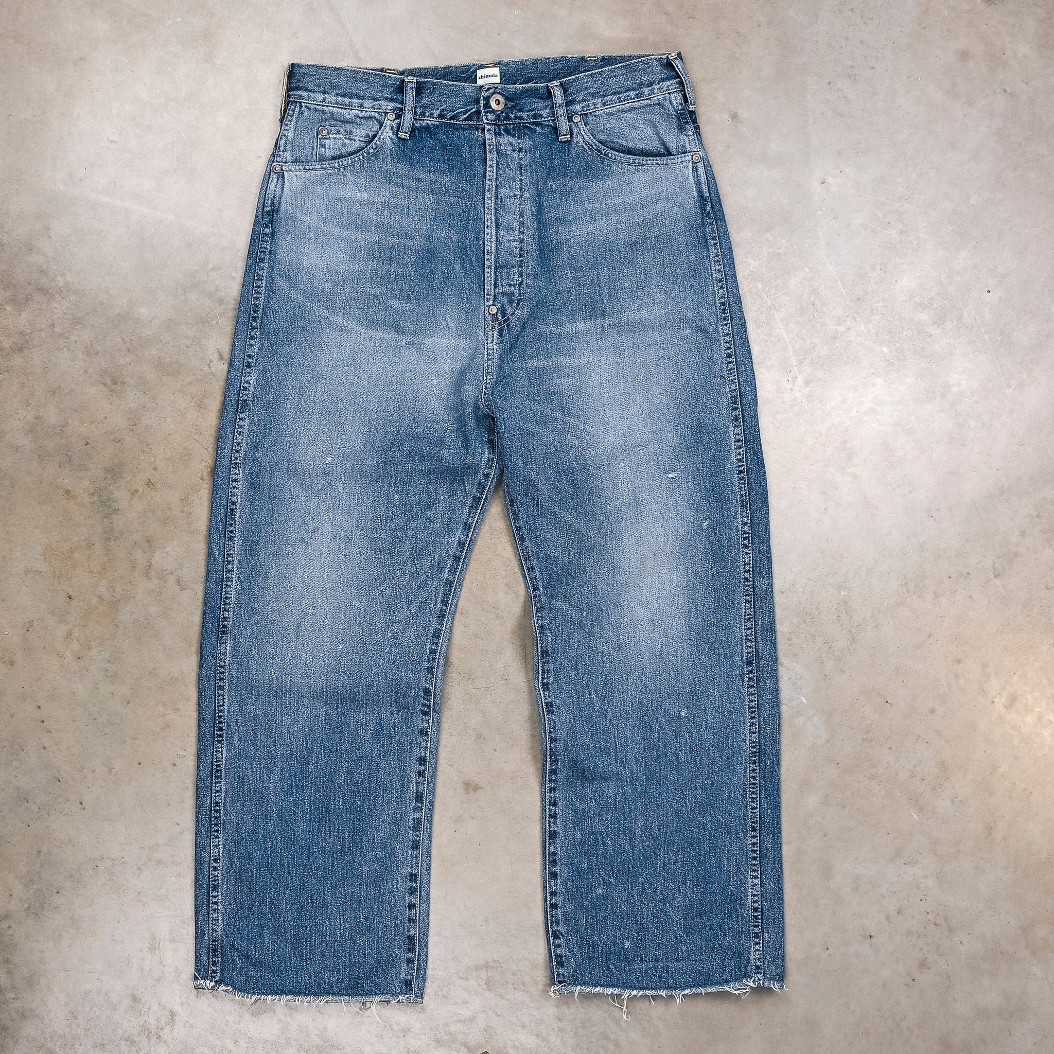 Chimala 12 Oz Work Denim Straight Cut Light Blue Wash – Frans