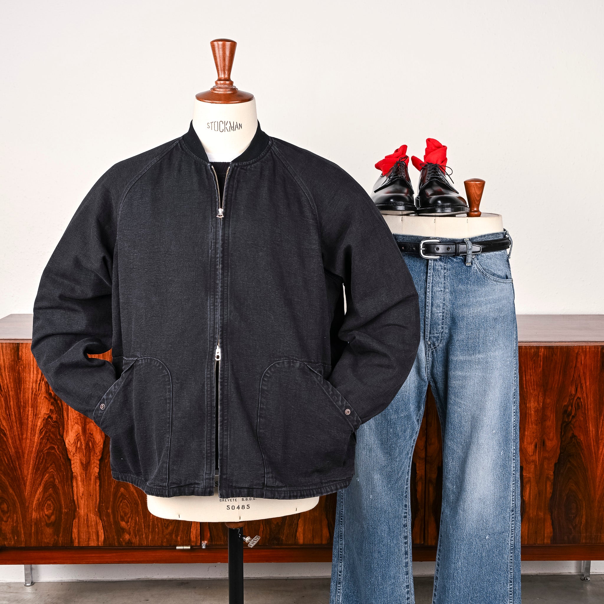 Chimala Canvas Zipup Jacket Sulfur Dyed Black – Frans Boone Store