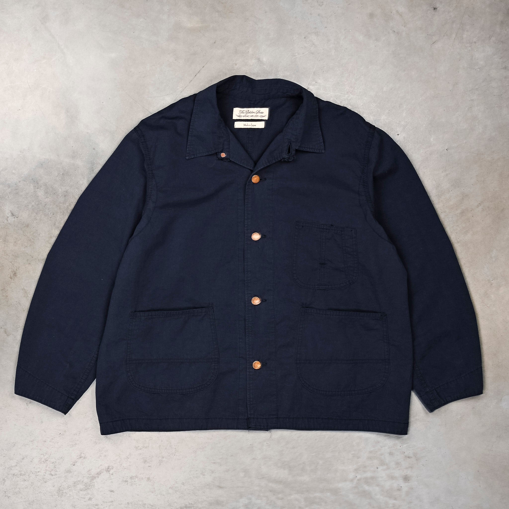 Remi Relief Cotton Twill Chore Coat Navy – Frans Boone Store
