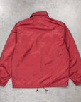The Real McCoy's Nylon Cotton Lined Coach Jacket Burgundy