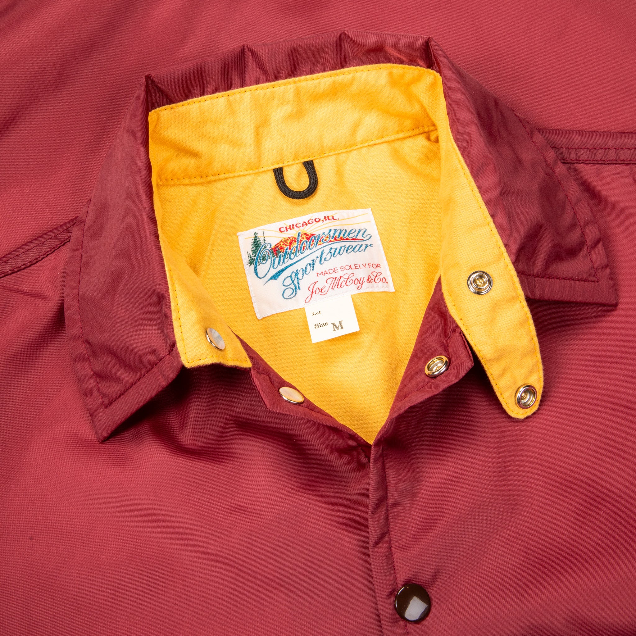 The Real McCoy&#39;s Nylon Cotton Lined Coach Jacket Burgundy