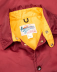 The Real McCoy's Nylon Cotton Lined Coach Jacket Burgundy