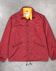 The Real McCoy's Nylon Cotton Lined Coach Jacket Burgundy