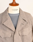 Cohérence Robert Jacket Wool Linen Mohair Ripple Beige