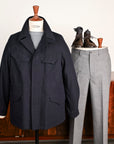 Cohérence Robert Jacket Linen Mohair Ripple Dark Blue