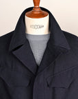 Cohérence Robert Jacket Linen Mohair Ripple Dark Blue