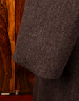 Cohérence Berto Double Breasted Coat Dolmany Satin Dark Brown