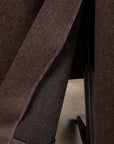 Cohérence Berto Double Breasted Coat Dolmany Satin Dark Brown
