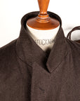 Cohérence Berto Double Breasted Coat Dolmany Satin Dark Brown