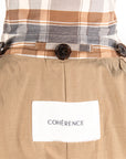 Cohérence Corb II Coat Gabardine Beige Check